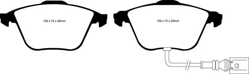 EBC 08-11 Volkswagen CC 3.6 Yellowstuff Front Brake Pads dp41594r