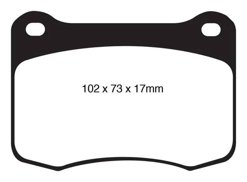 EBC 08+ Lexus IS-F 5.0 Yellowstuff Rear Brake Pads dp41820r