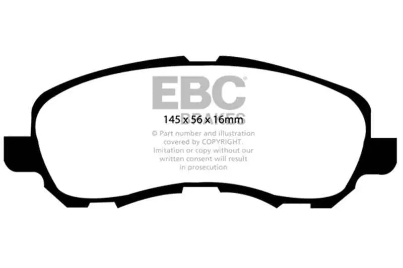 EBC 11-14 Chrysler 200 2.4 Yellowstuff Front Brake Pads dp41614r