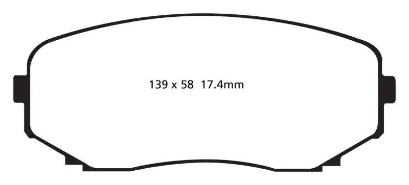EBC 11-14 Ford Edge 2.0 Turbo Redstuff Front Brake Pads dp31794c