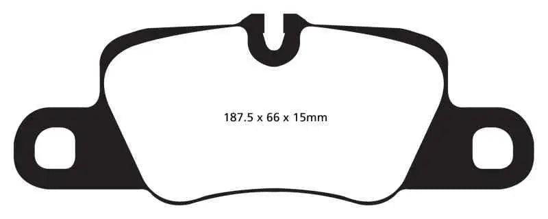 EBC 12-15 Porsche 911 (991) (Cast Iron Rotor only) 3.8 Carrera S Yellowstuff Rear Brake Pads dp41858r