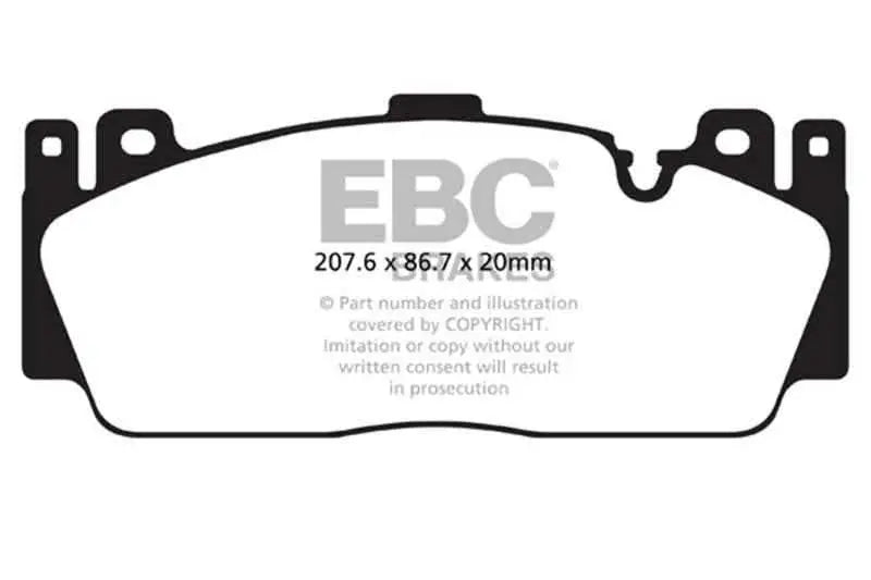 EBC 12+ BMW M5 4.4 Twin Turbo (F10) Yellowstuff Front Brake Pads dp42148r