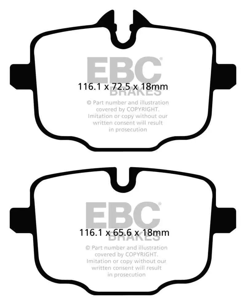 EBC 12+ BMW M5 4.4 Twin Turbo (F10) Yellowstuff Rear Brake Pads dp42089r