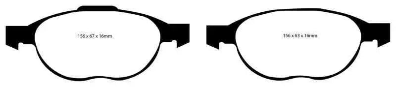 EBC 12+ Ford C-Max 2.0 Hybrid Redstuff Front Brake Pads dp31524c