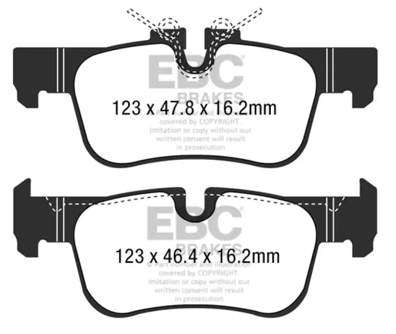 EBC 14+ BMW i3 Electric Ultimax2 Rear Brake Pads ebcud1762