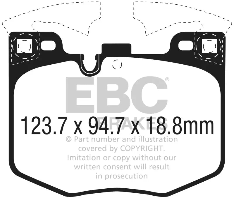EBC 2017+ BMW 530 2.0L Turbo (G30) Ultimax2 Front Brake Pads ebcud1867