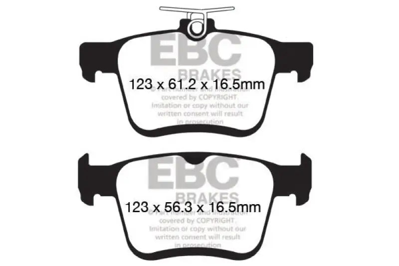 EBC 2017+ Volkswagen Atlas 2.0L Turbo Greenstuff Rear Brake Pads ebcdp62153