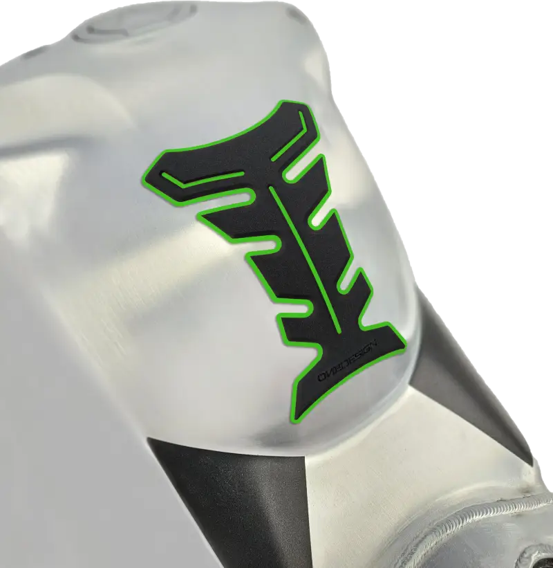 ONE EMBLEMS HDF9V Black/Green Motorcycle Tank Protector - Stylish and Durable Defense 623-1163g