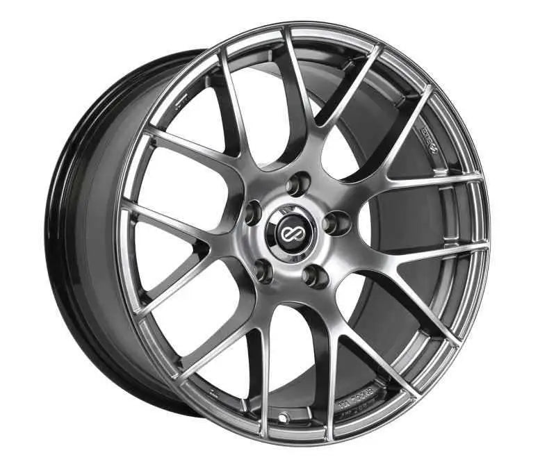 Enkei Raijin 18x8 45mm Offset 5x114.3 Bolt Pattern 72.6 Bore Dia Hyper Silver Wheel 467-880-6545hs