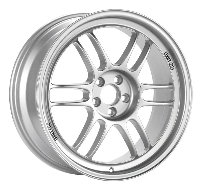 Enkei RPF1 18x7.5 5x114.3 48mm Offset 73mm Bore Silver Wheel 07-11 MS3/06-10 Civic Si - 3798756548SP enk3798756548sp