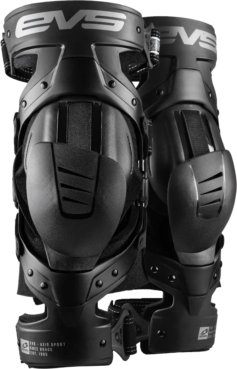 EVS Axis Sport Knee Brace Set - Black/Grey - Medium - AXISS-BK/GY-MP 663-1187m