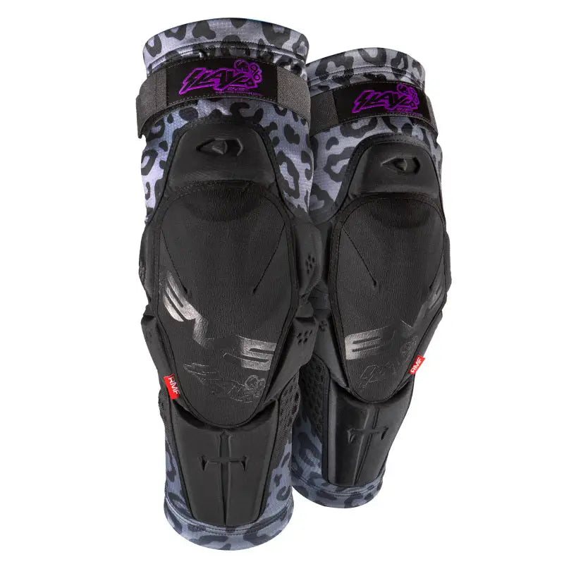 EVS Slayco96 Knee Guards - Ghost/Leopard Design - Size 2XL evsslay96k-lp-xxl