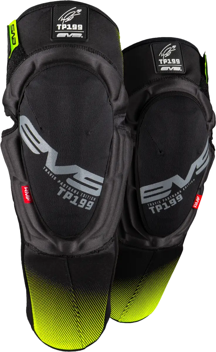 EVS TP199 High Visibility Knee and Shin Guards - Large/X-Large in Black 663-1438l