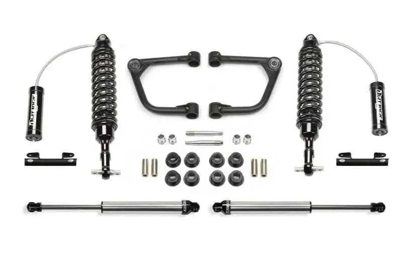 Fabtech 07-16 Toyota Tundra 2WD/4WD 2in Uniball UCA System w/DL 2.5 Resi Coilovers & Rear DL Shocks K7043DL