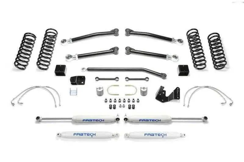 Fabtech 07-18 Jeep JK 4WD 4-Door 3in Trail II System w/Perf. Shocks K4052