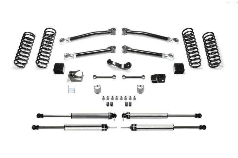 Fabtech 07-18 Jeep JK 4WD 4-Door 3in Trail System w/DL Shocks K4090DL
