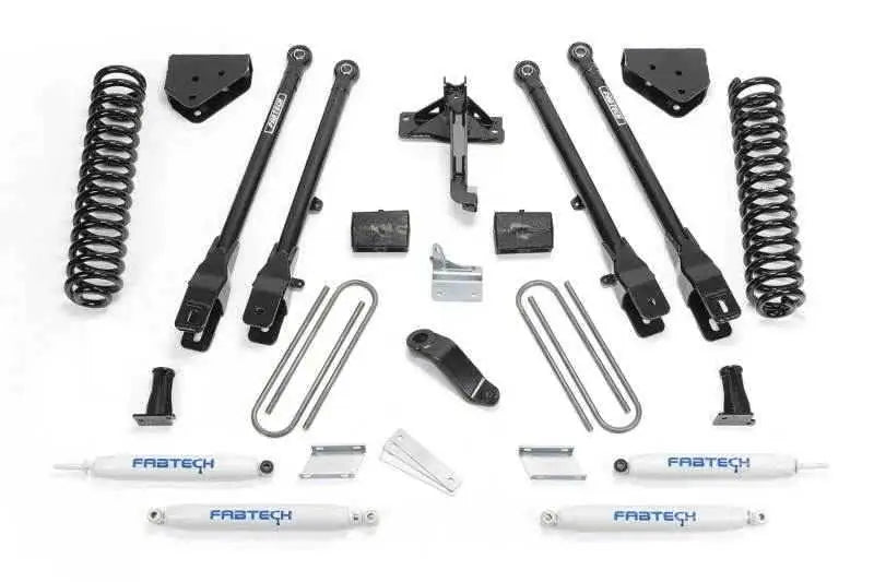 Fabtech 08-16 Ford F350/450 4WD 8 Lug 6in 4 Link System w/Perf. Shocks K2132
