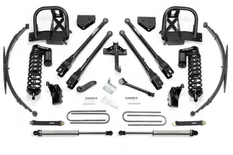 Fabtech 11-16 Ford F250/350 4WD 8in 4 Link System w/DL 4.0 Coilovers & Rear DL Shocks K2144DL