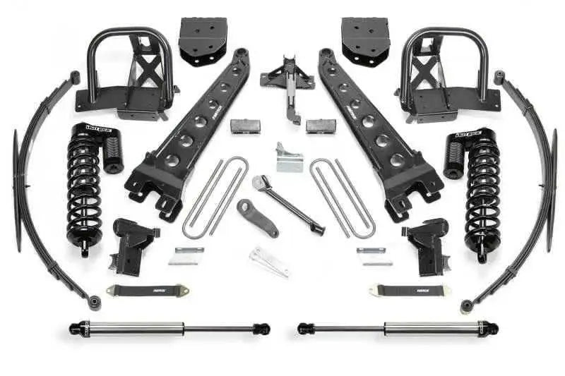 Fabtech 11-16 Ford F350 4WD 10in Radius Arm System w/DL 4.0 Coilovers & Rear DL Shocks K2153DL