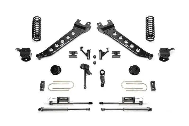 Fabtech 13-18 Ram 3500 4WD 7in Radius Arm System w/DL 2.25 Resi Shocks & Rear DL Shocks K3147DL