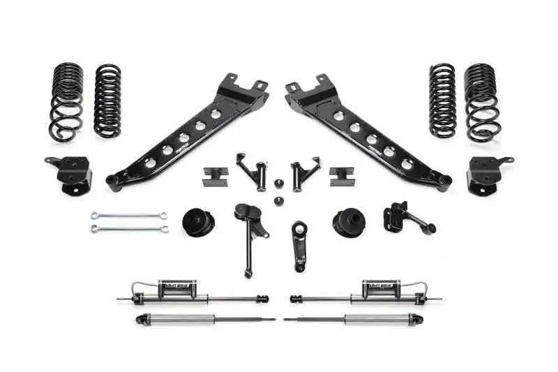 Fabtech 14-18 Ram 2500 4WD 7in Radius Arm System w/DL 2.25 Resi Shocks & Rear DL Shocks K3156DL