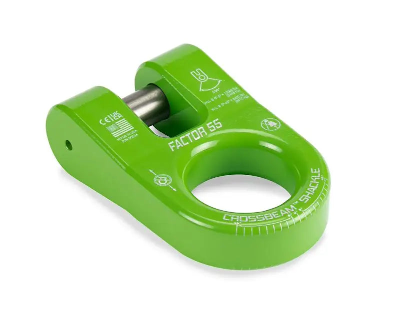 Factor 55 0005408 Crossbeam Shackle Green for Ultimate Strength fac0005408