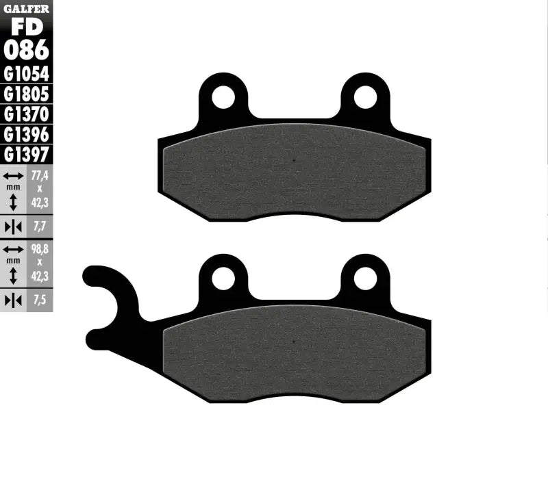 FD086G1054 Brake Pads Semi Metallic Fd086g1054 wps-17-086s