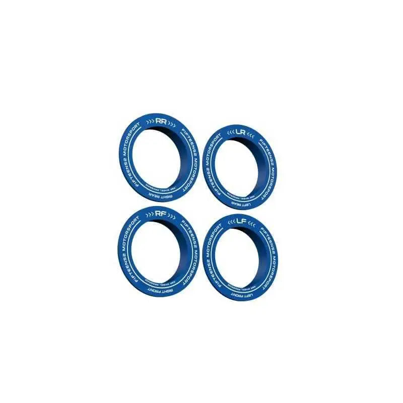 fifteen52 Holeshot RSR Center Ring - Corner Designation Set of Four - Blue 52-rsrring-blue-cd-set