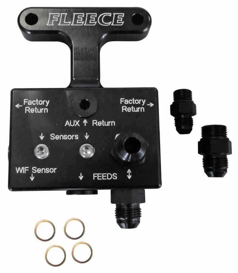 Fleece Performance 03-07 Dodge 5.9L / 07.5-09 6.7L Cummins 3rd Gen Fuel Distribution Block fpe-ffd-rf-3g