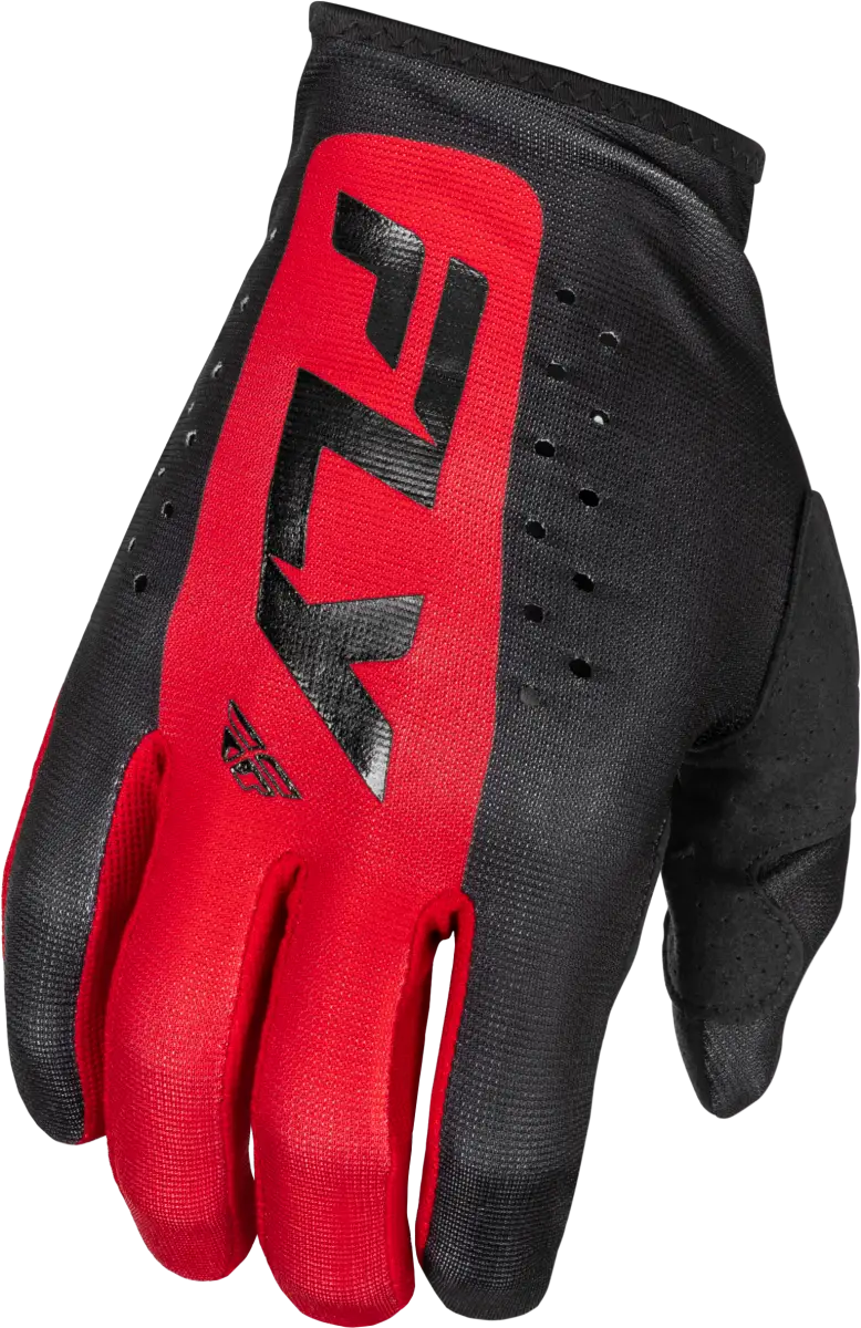 FLY RACING Youth Lite Racing Gloves in Black/Red - Model 378-711YL 378-711yl