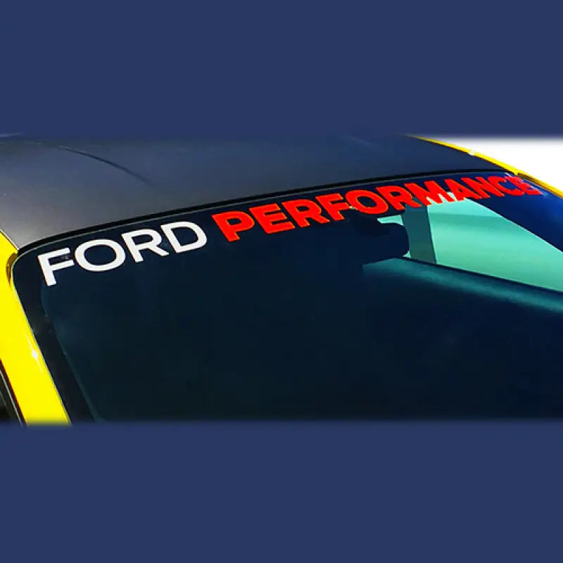 Ford Performance 2015-2017 Mustang Windshield Banner inFord Performancein - White / Red frpm-1820-mr
