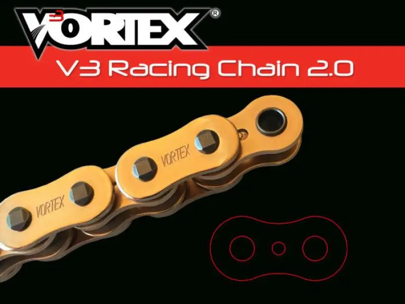 G520SX3-120 Vortex Chain Sx3 X-Ring 520-120L Gld wps-3-g520sx3120