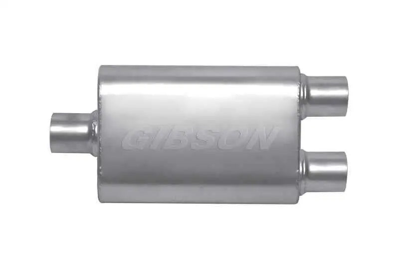 Gibson MWA Superflow Center/Dual Oval Muffler - 4x9x14in/3in Inlet/2.5in Outlet - Stainless bm0109