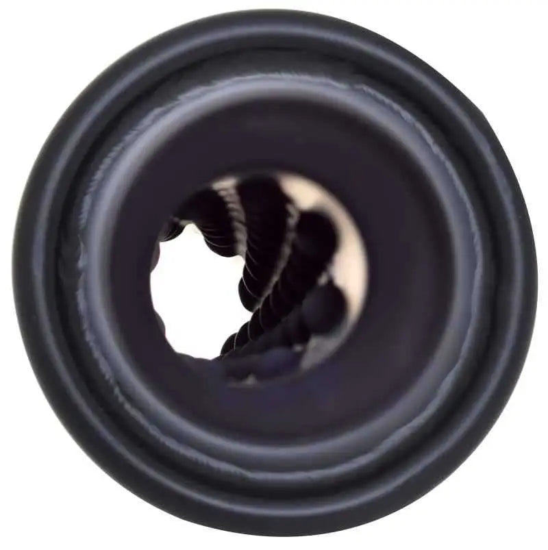 Gibson Rolled Edge Angle-Cut Muffler Quiet Tip - 4in OD/2.25in Inlet/12in Length - Black Ceramic 500659-b