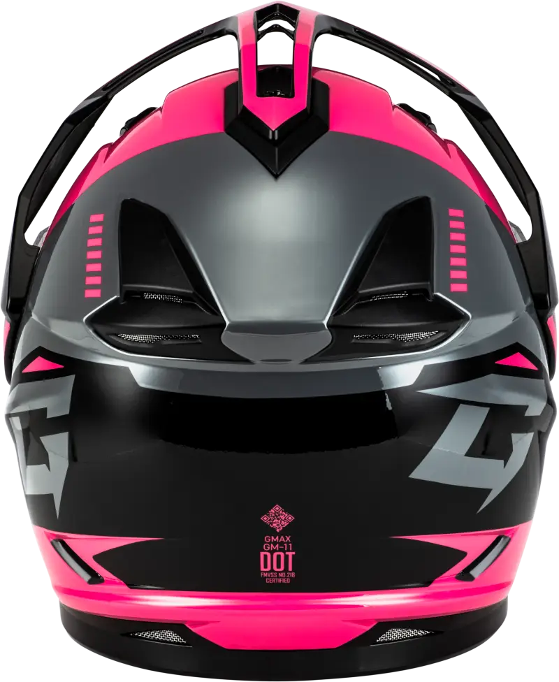 Gm 11s Ronin Snow Helmet W/ Elec Shield Black/Grey/Pink Sm 72-7276s