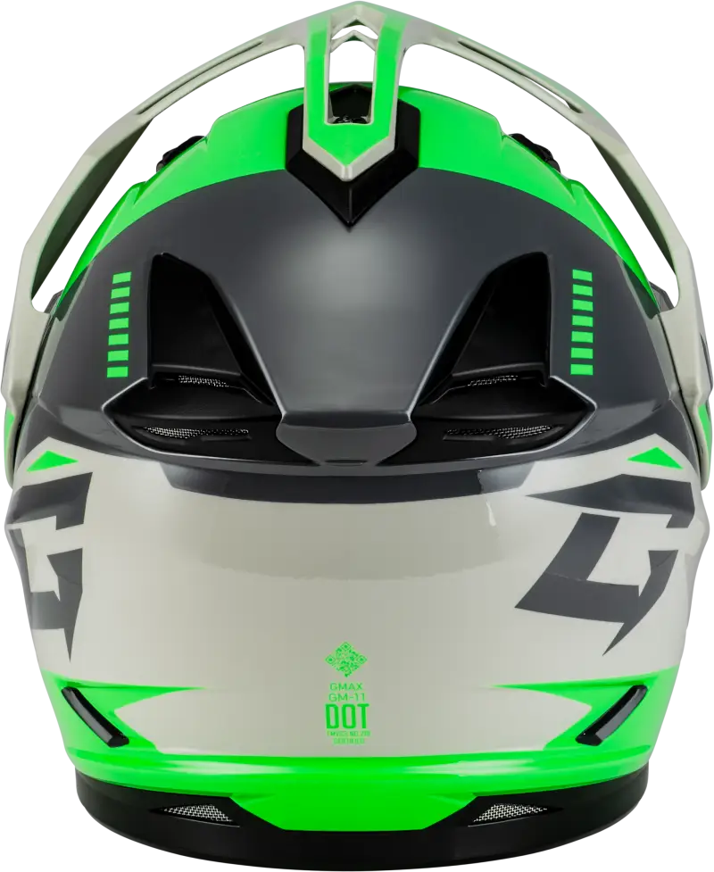 Gm 11s Ronin Snow Helmet W/ Elec Shield Green/Grey Lg 72-7278l