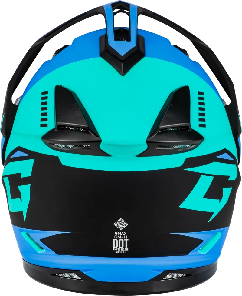 Gm 11s Ronin Snow Helmet W/ Elec Shield Matte Blk/Blue 2x 72-72792x