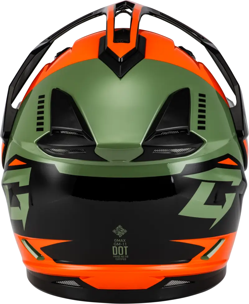 Gm 11s Ronin Snow Helmet W/ Elec Shld Orange/Grey/Black Md 72-7281m