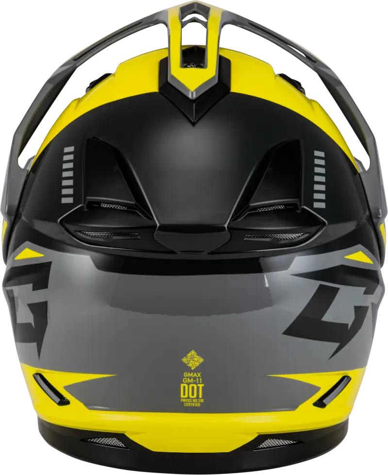 Gm 11s Ronin Snow Helmet W/ Elec Shld Yellow/Slvr/Grey Xl 72-7282x