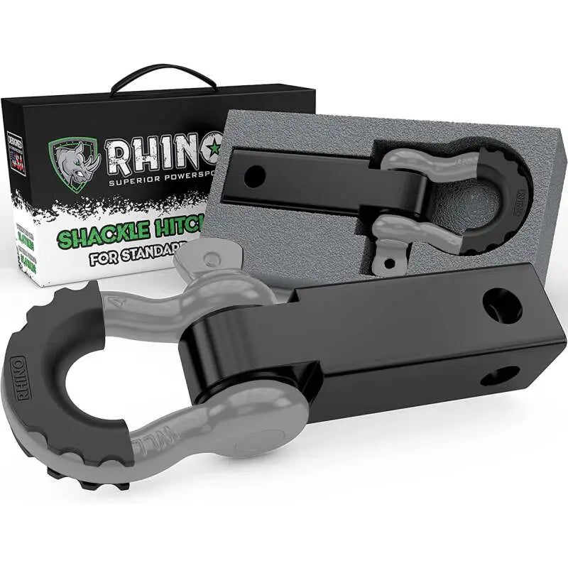 Gray Rhino USA Shackle Hitch Receiver with D-Ring rsarg-hthitch2-gry