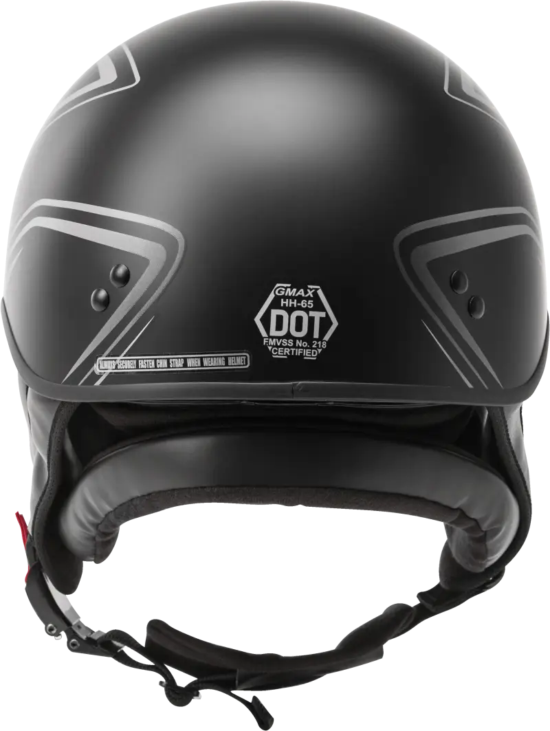 H1651074 Hh 65 Half Helmet Torque Naked Matte Black/Silver Sm wps-72-5449s
