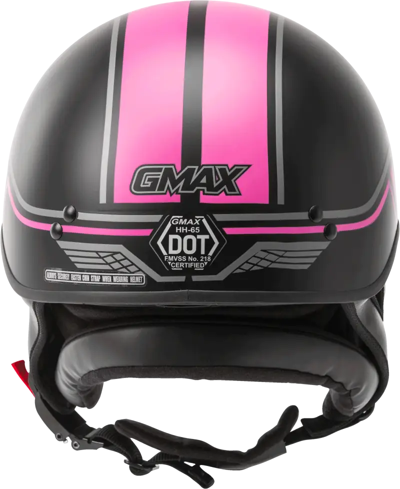 H9651345 Hh 65 Half Helmet Full DreSSed Twin Matte Black/Pink Md wps-72-5457m