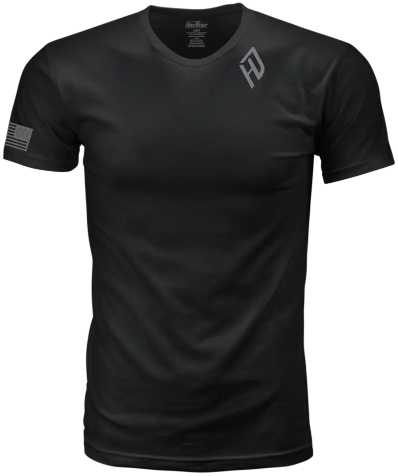 Harddrive Shield Premium Fit Tee in Black and White 800-0204m