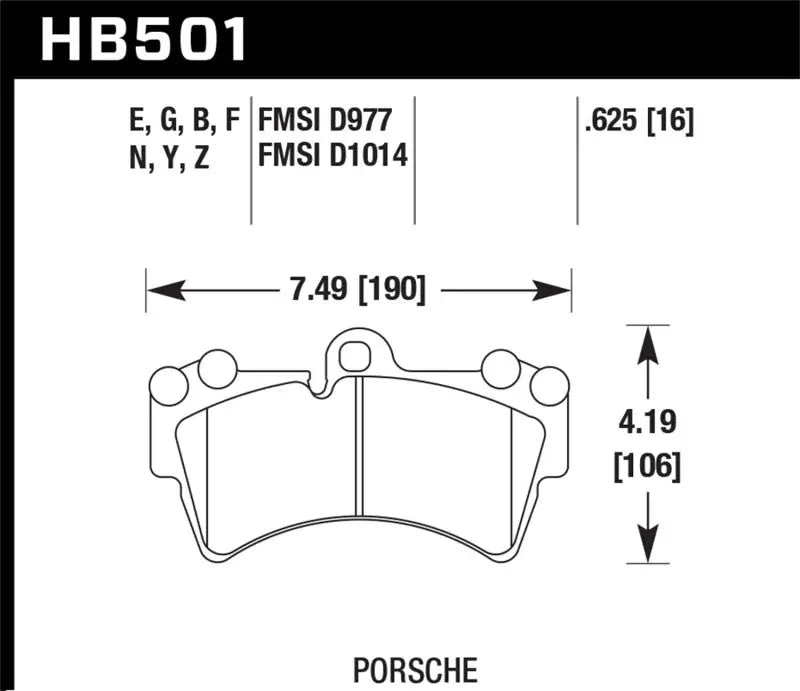 Hawk 07-10 Audi Q7 / 03-09 Porsche Cayenne / 04-09 VW Touareg DTC-60 Race Front Brake Pads hawkhb501g-625