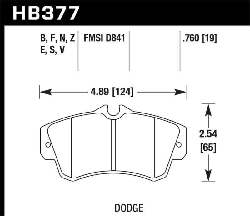 Hawk SRT4 HPS Street Front Brake Pads hb377f-760