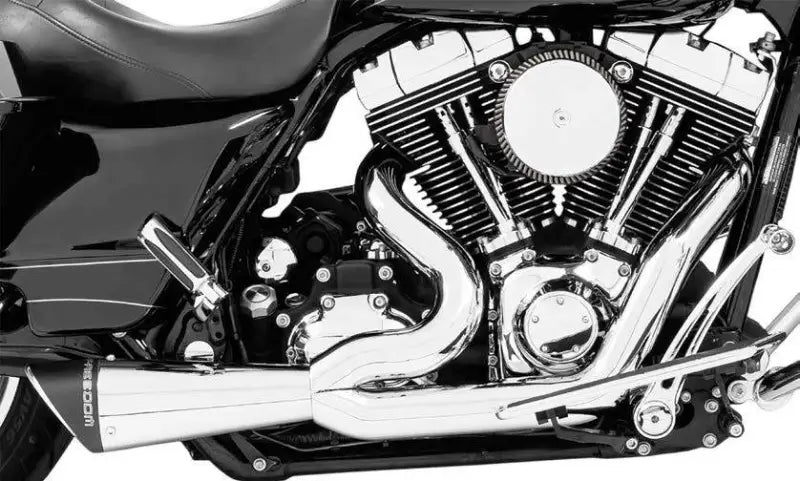 HD00852 Combat 2 1 Shorty Chrome W/Black Sculp Tip `17 Up Flt/H wps-82-00852