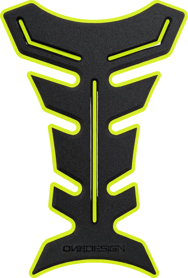 HDF9Y Black/Yellow Tankpad by ONE EMBLEMS - Stylish Protection for Your Motorcycle 623-1163y