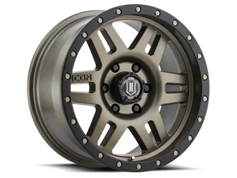 ICON Six Speed 17x8.5 6x5.5 0mm Offset 4.75in BS 108mm Bore Bronze Wheel 1417858347br