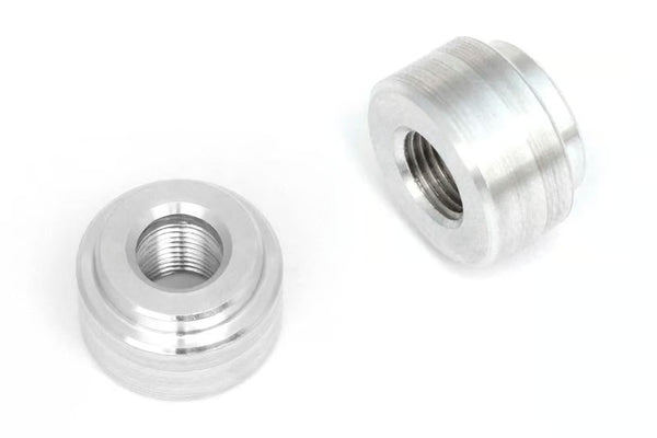 Haltech Weld on Fitting 1/8 NPT - 27 TPI - 6061 Aluminium Size: 20.4mm x 13mm - HT-010231
