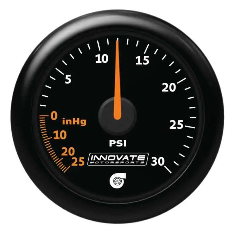 Innovate MTX Analog 30 PSI Vacuum/Boost Gauge Kit - Black Faceplate 3908